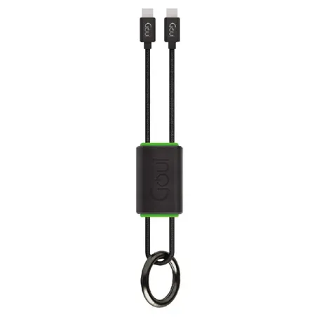 GOUI LOCK CABLE KEY CHARGER TYPE C TO TYPE C (27 cm) 60W Black