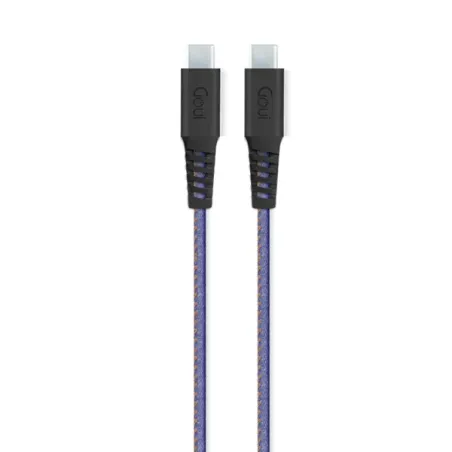 GOUI FLEX FASHION CABLE TYPE-C vers TYPE-C (1,5m) 60W Bleu Jean