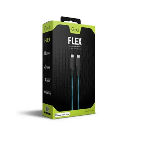 GOUI FLEX CÂBLE iPhone LIGHTNING vers TYPE-C (1,5m) 60W BLEU CLAIR