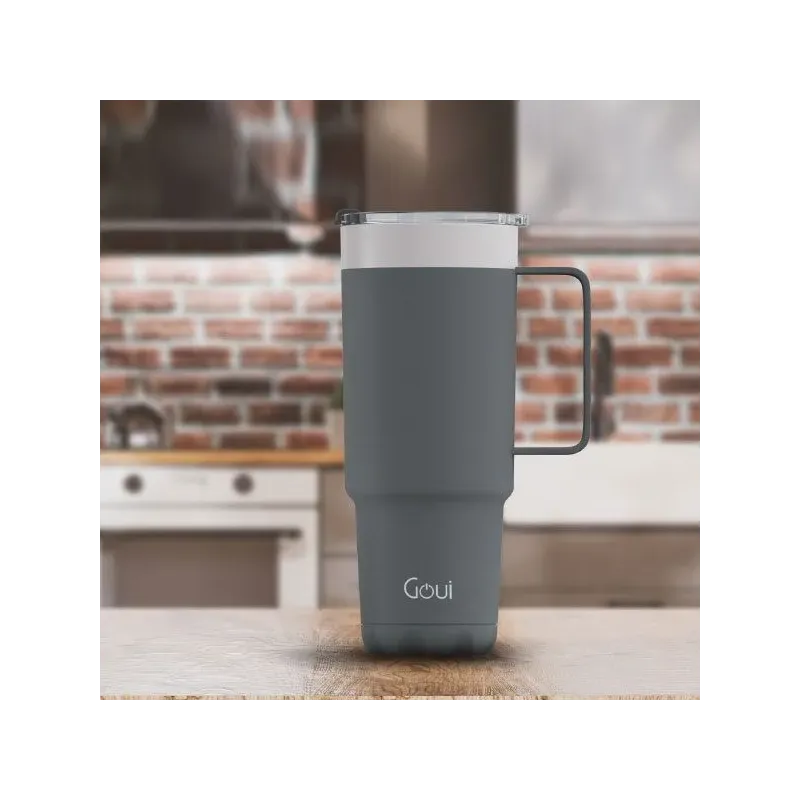 GOUI TUMBLER TASSE EN ACIER INOXYDABLE AVEC POIGNÉE GRIS