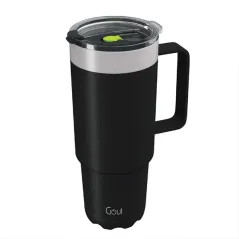 GOUI TUMBLER STAINLESS STEEL CUP WITH HANDLE Black