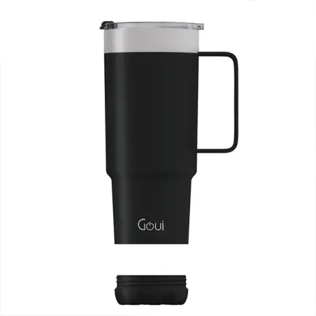 GOUI TUMBLER STAINLESS STEEL CUP WITH HANDLE Black