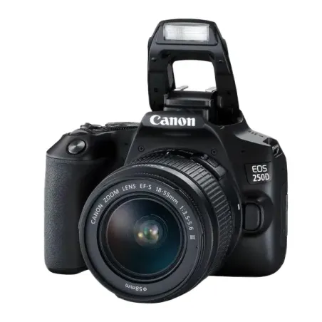 CANON EOS 250D Noir + Objectif EF-S 18-55 mm f/4-5.6 IS STM