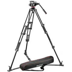 MANFROTTO 502A VIDEO HEAD TRIPOD 546GB AND CARRYING CASE