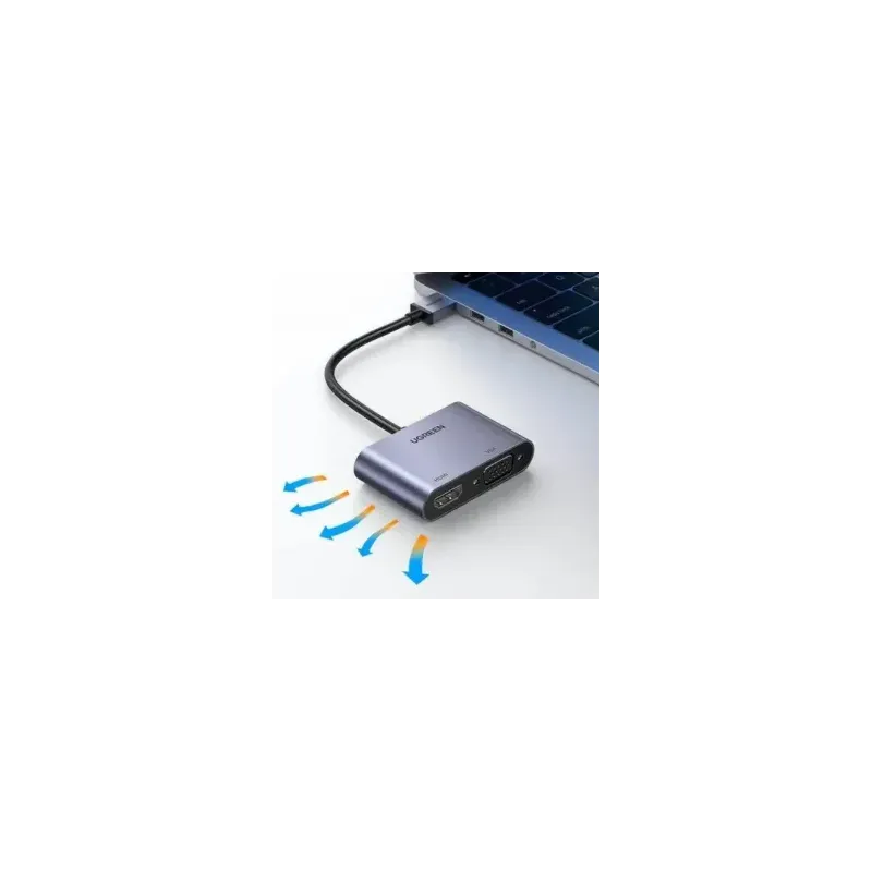 adaptateur ugreen usb 3.0 vers hdmi et vga – double affichage full hd (20518)