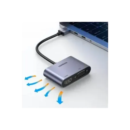 Ugreen USB 3.0 to HDMI and VGA Adapter – Double Full HD Display (20518)