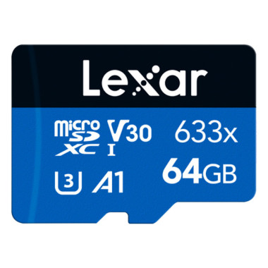 LEXAR HIGH-PERFORMANCE 633X MICROSDXC 64GB