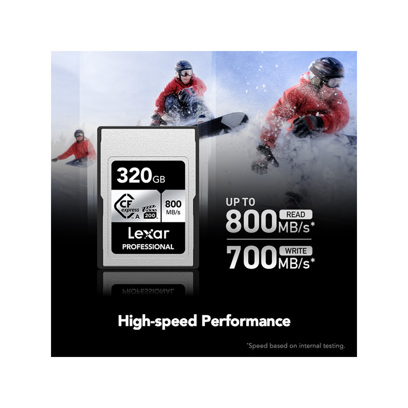 LEXAR 320GB PROFESSIONAL CFexpress TYPE A CARD SILVER SERIES