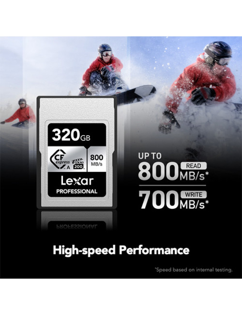 LEXAR 320GB PROFESSIONAL CFexpress TYPE A CARD SILVER SERIES