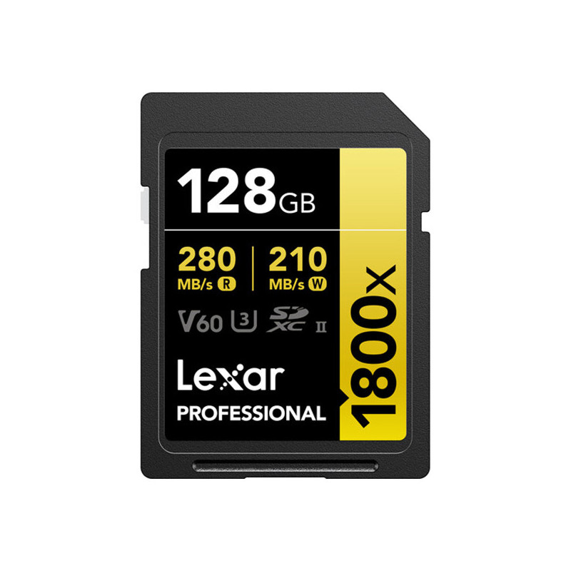 LEXAR 128GB PROFESSIONAL 1800X UHS-II SDXC GOLD Series