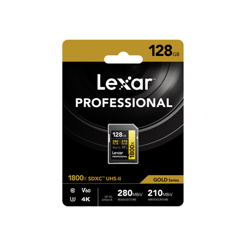 LEXAR 128GB PROFESSIONAL 1800X UHS-II SDXC GOLD Series