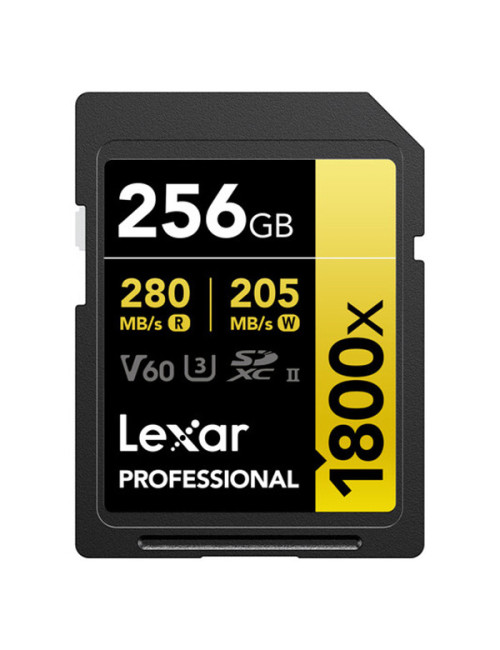 LEXAR 256GB PROFESSIONAL 1800X UHS-II SDXC GOLD Series