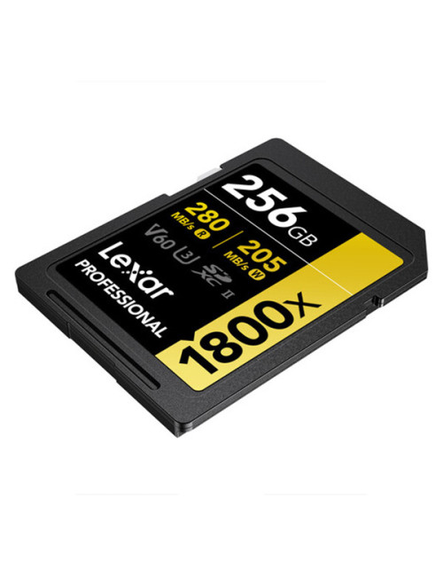 LEXAR 256GB PROFESSIONAL 1800X UHS-II SDXC GOLD Series
