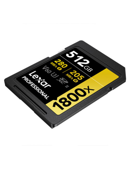 LEXAR 512GB PROFESSIONAL 1800X UHS-II SDXC GOLD Series