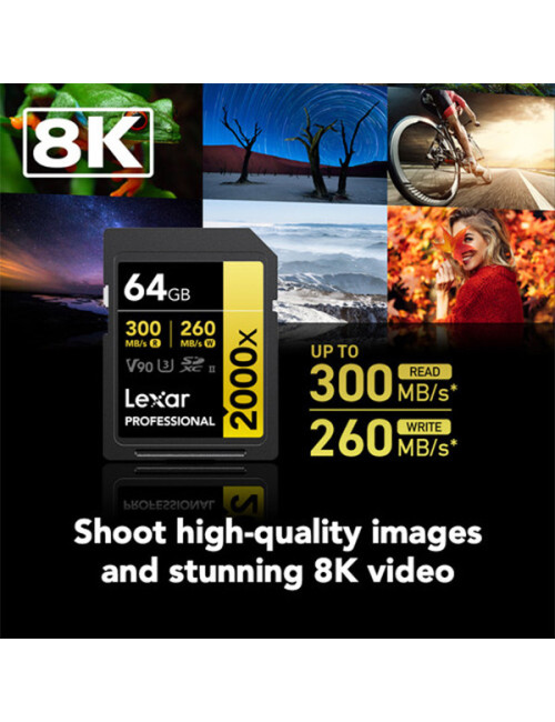 LEXAR 64GB PROFESSIONAL 2000X UHS-II SDXC