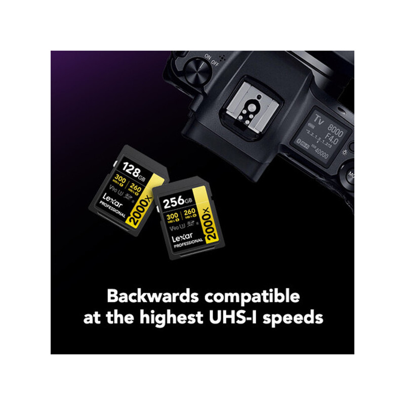 LEXAR 256GB PROFESSIONAL 2000X UHS-II SDXC