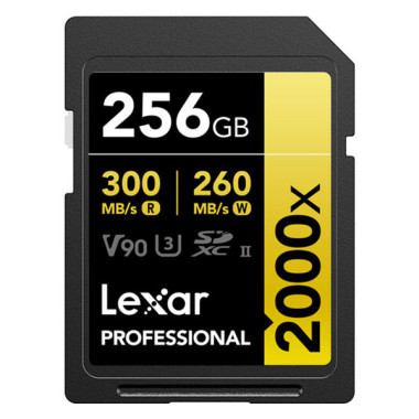 LEXAR 256GB PROFESSIONAL 2000X UHS-II SDXC