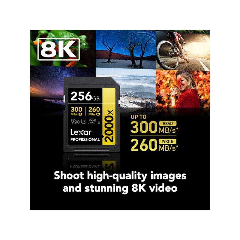 LEXAR 256GB PROFESSIONAL 2000X UHS-II SDXC
