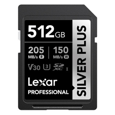 LEXAR 512GB PROFESSIONAL SILVER PLUS SDXC - Carte SD