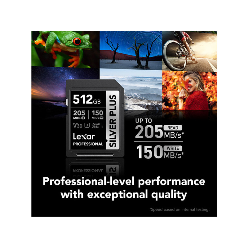 LEXAR 512GB PROFESSIONAL SILVER PLUS SDXC