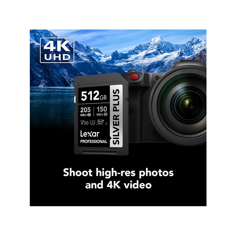 LEXAR 512GB PROFESSIONAL SILVER PLUS SDXC