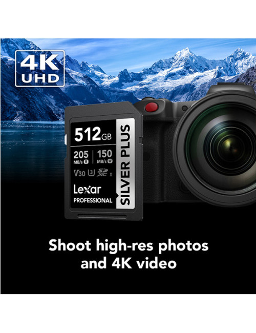 LEXAR 512GB PROFESSIONAL SILVER PLUS SDXC