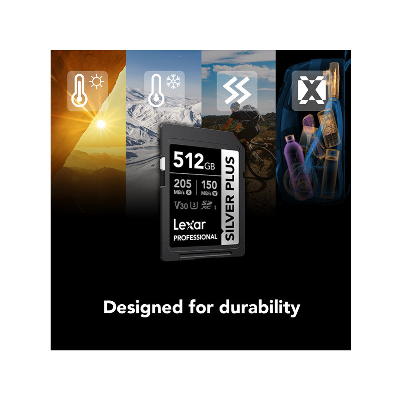 LEXAR 512GB PROFESSIONAL SILVER PLUS SDXC