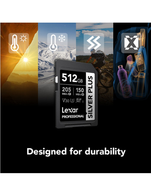 LEXAR 512GB PROFESSIONAL SILVER PLUS SDXC