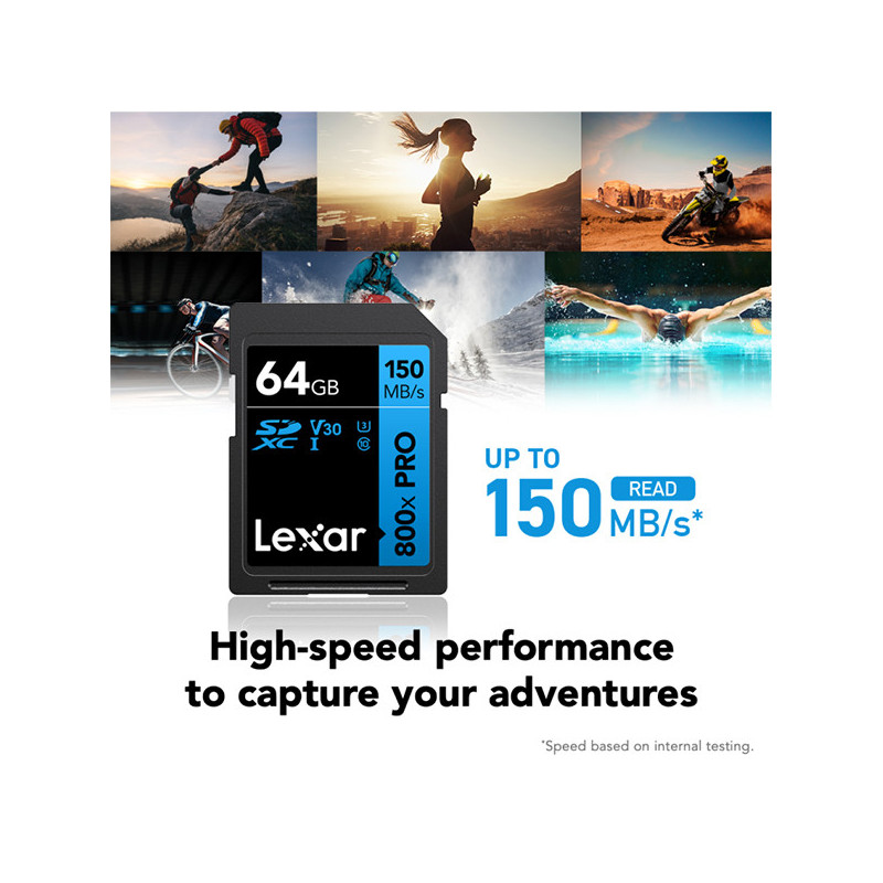 LEXAR 64GB 800X PRO HIGH PERFORMANCE BLUE Series