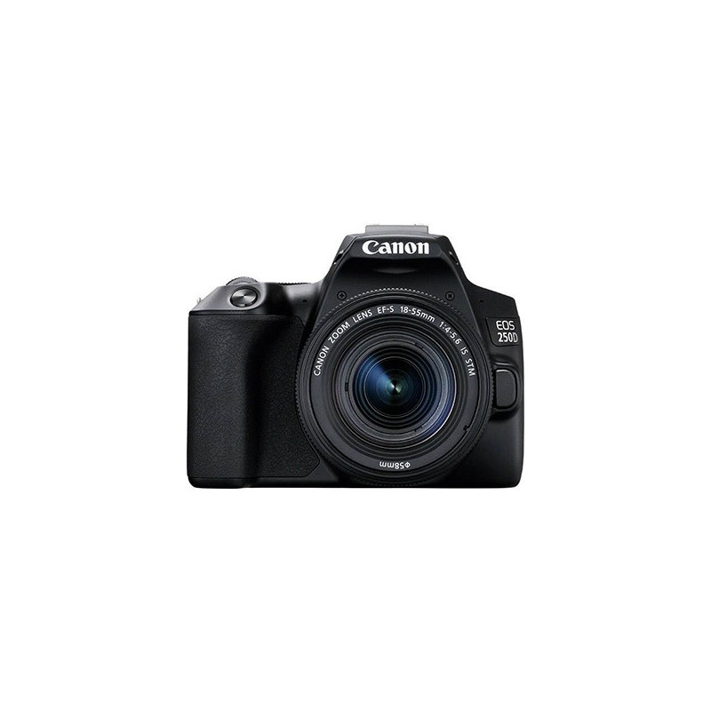 CANON EOS 250D Black + Objectif EF-S 18-55 mm f/4-5.6 IS STM