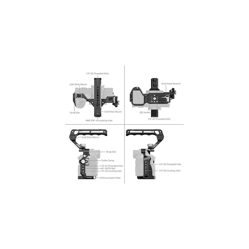 SMALLRIG 3668B CAGE PROTEGE CAMERA SONY ALPHA BASIC