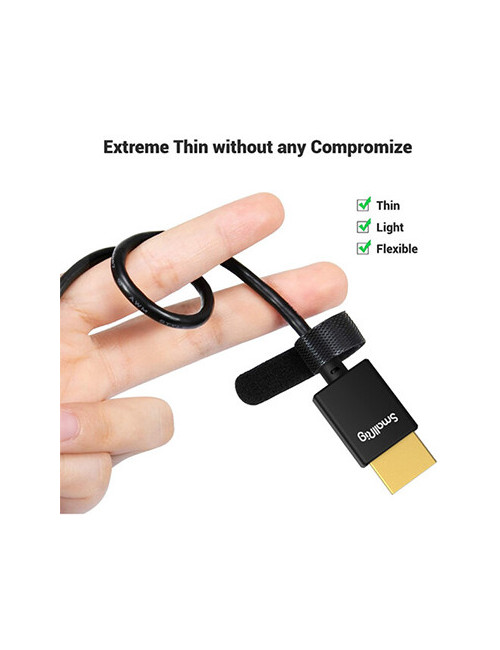 SMALLRIG Ultra-Slim 4K HDMI Cable Male vers Male 55cm R2957B