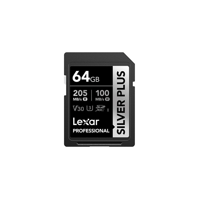 LEXAR 64GB PROFESSIONAL SILVER PLUS UHS-I SDXC