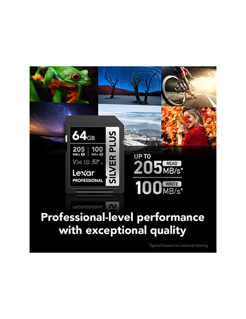 LEXAR 64GB PROFESSIONAL SILVER PLUS UHS-I SDXC