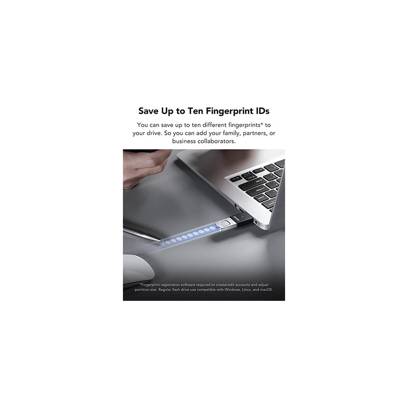 LEXAR 64GB JUMPDRIVE FINGERPRINT F35 PRO Clé USB