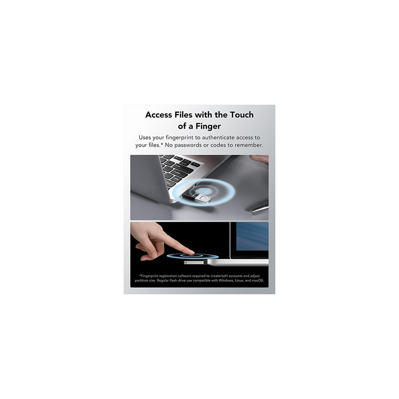 LEXAR 64GB JUMPDRIVE FINGERPRINT F35 PRO Clé USB