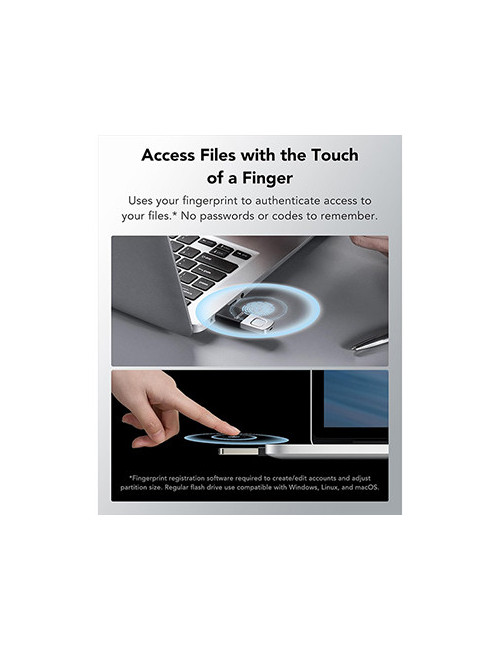 LEXAR 64GB JUMPDRIVE FINGERPRINT F35 PRO Clé USB