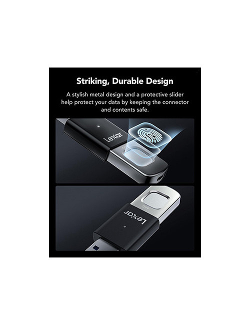 LEXAR 64GB JUMPDRIVE FINGERPRINT F35 PRO Clé USB