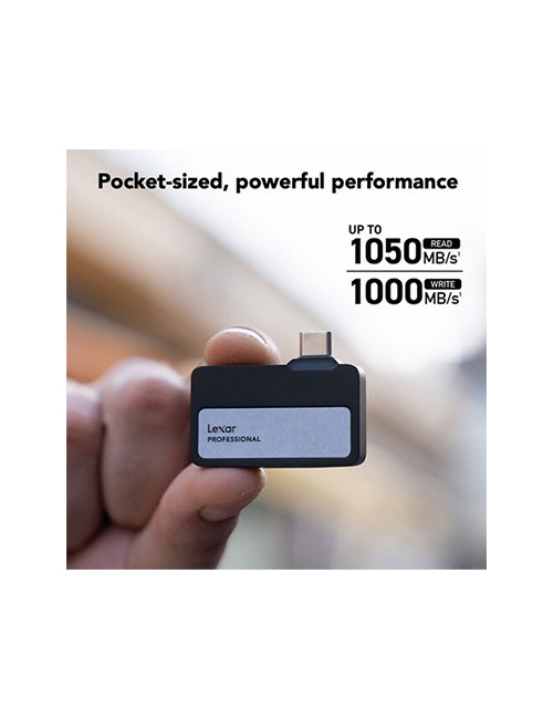 LEXAR 2TB PROFESSIONAL Go PORTABLE SSD avec HUB