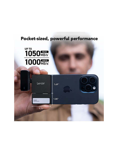 LEXAR 2TB PROFESSIONAL Go PORTABLE SSD avec HUB