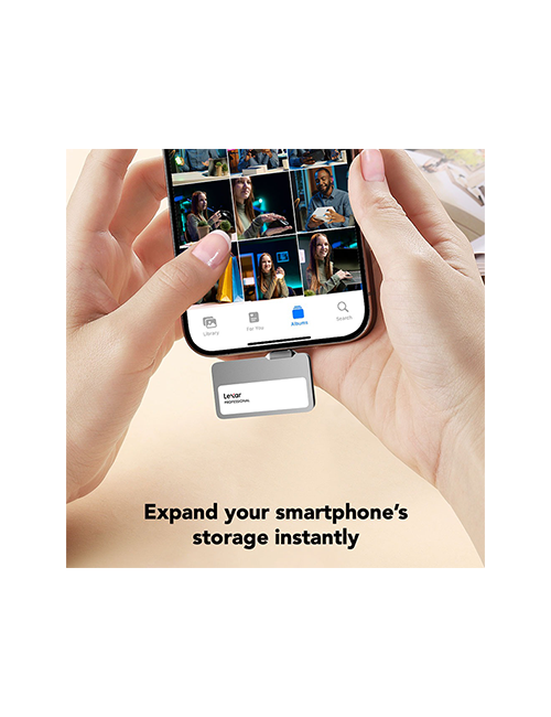 LEXAR 1TB PROFESSIONAL Go PORTABLE SSD avec HUB Gris