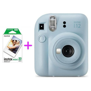FUJIFILM INSTAX MINI 12 BLEU + FUJIFILM FILM INSTAX MINI EU 2 GLOSSY (10x2PCK)
