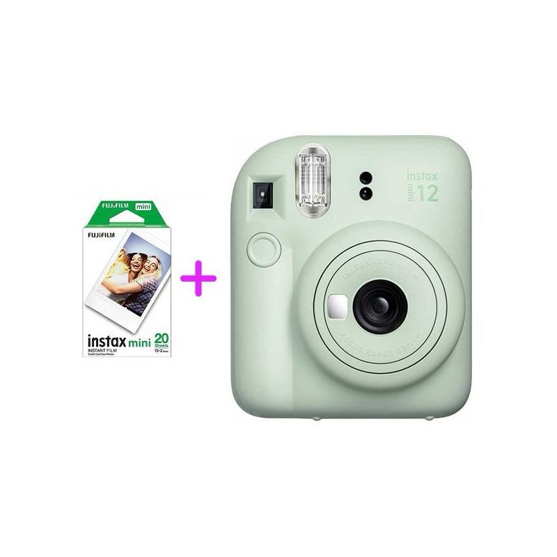 FUJIFILM INSTAX MINI 12 VERT + FUJIFILM FILM INSTAX MINI EU 2 GLOSSY (10x2PCK)