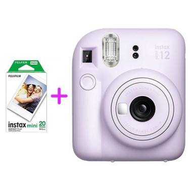 FUJIFILM INSTAX MINI 12 VIOLET + FUJIFILM FILM INSTAX MINI EU 2 GLOSSY (10x2PCK)