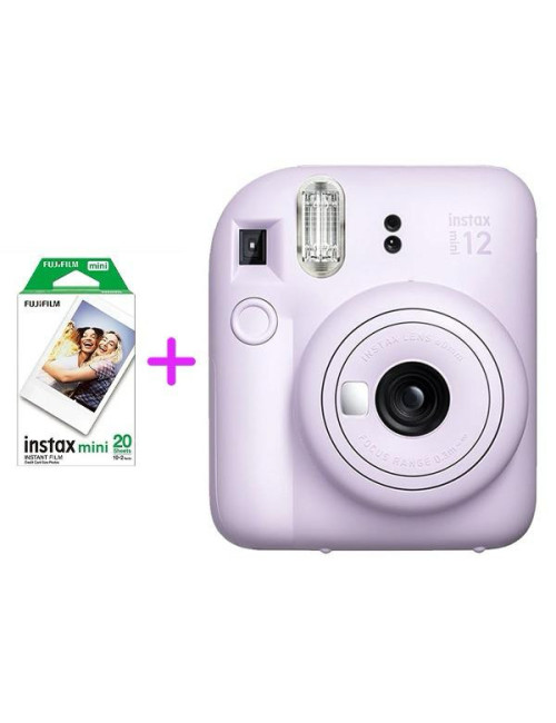 FUJIFILM INSTAX MINI 12 VIOLET + FUJIFILM FILM INSTAX MINI EU 2 GLOSSY (10x2PCK)