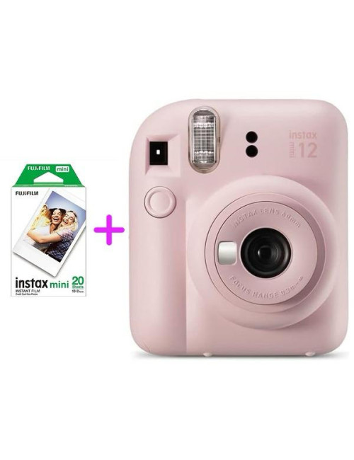 FUJIFILM INSTAX MINI 12 ROSE + FUJIFILM FILM INSTAX MINI EU 2 GLOSSY (10x2PCK)