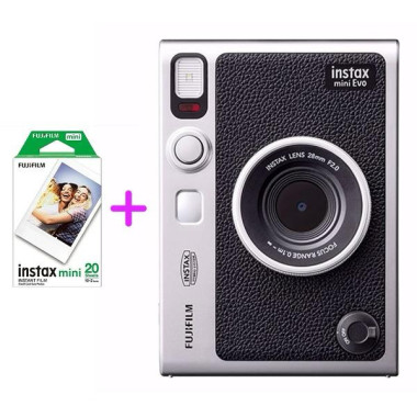 FUJIFILM INSTAX MINI EVO NOIR + FUJIFILM FILM INSTAX MINI EU 2 GLOSSY (10x2PCK)