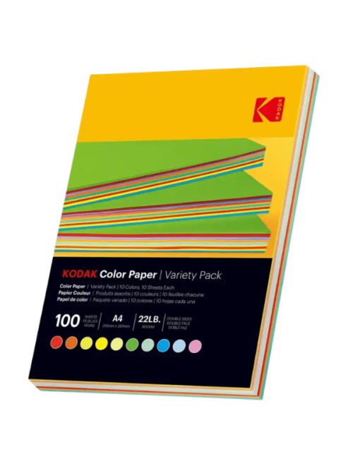 KODAK PAPIER COULEUR PACK 100 FEUILLES 80G