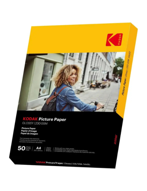 KODAK PAPIER PHOTO BRILLANT PACK 50 FEUILLES 230G