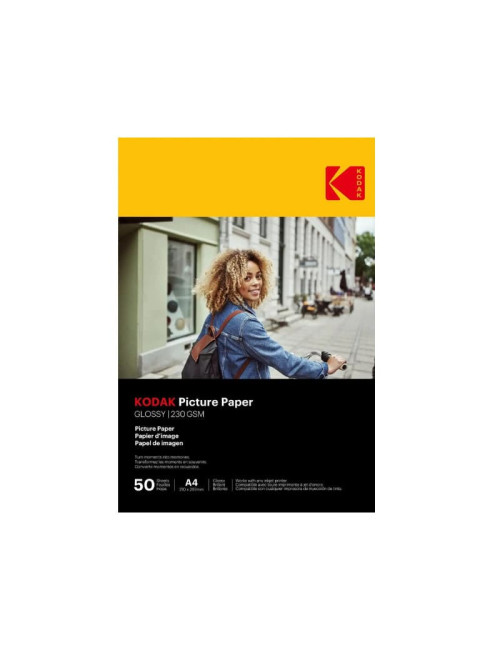 KODAK PAPIER PHOTO BRILLANT PACK 50 FEUILLES 230G